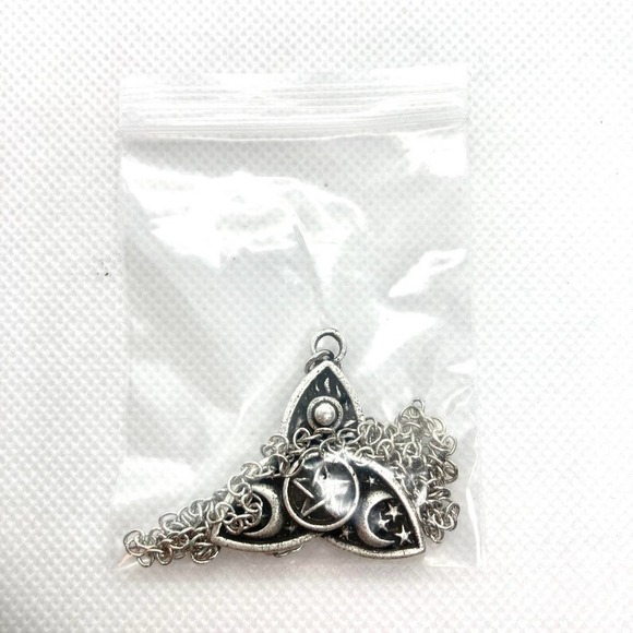 Triquetra Sun Moon Stars Pentacle Necklace - Picture 8 of 8